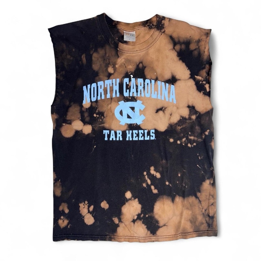 University of North Carolina Tar Heels Vintage Distressed Look T Shirt Tank Top